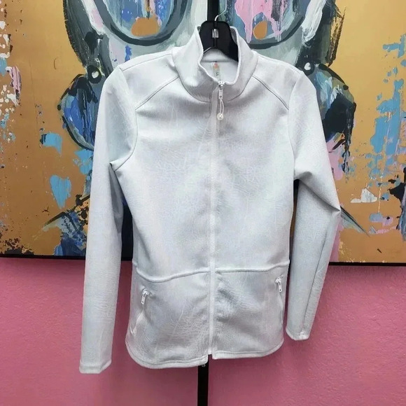 PRISMSPORT White Zip Up Jacket - Picture 1 of 6
